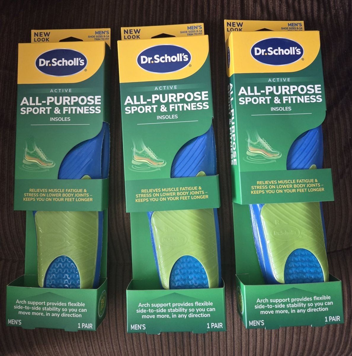 3 brand new mens Dr. Scholls insoles