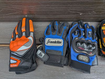 Multiple Pairs of Motorcycle Gloves