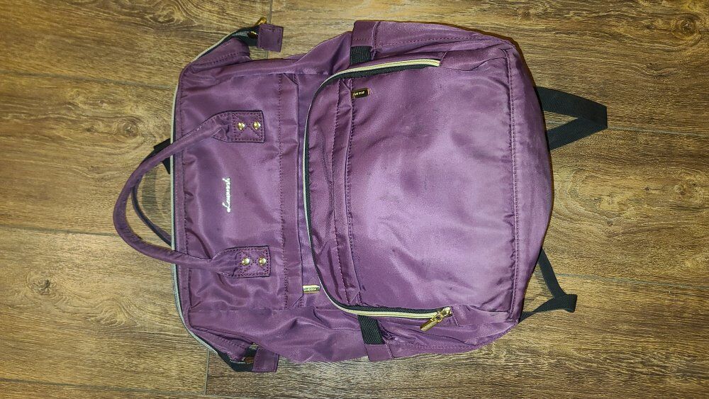 purple backpack