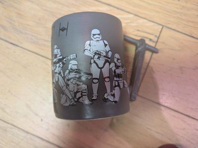 Star Wars The Force Awakens Kylo Ren and Stormtrooper Ceramic Coffee Mug with Lightsaber Handle