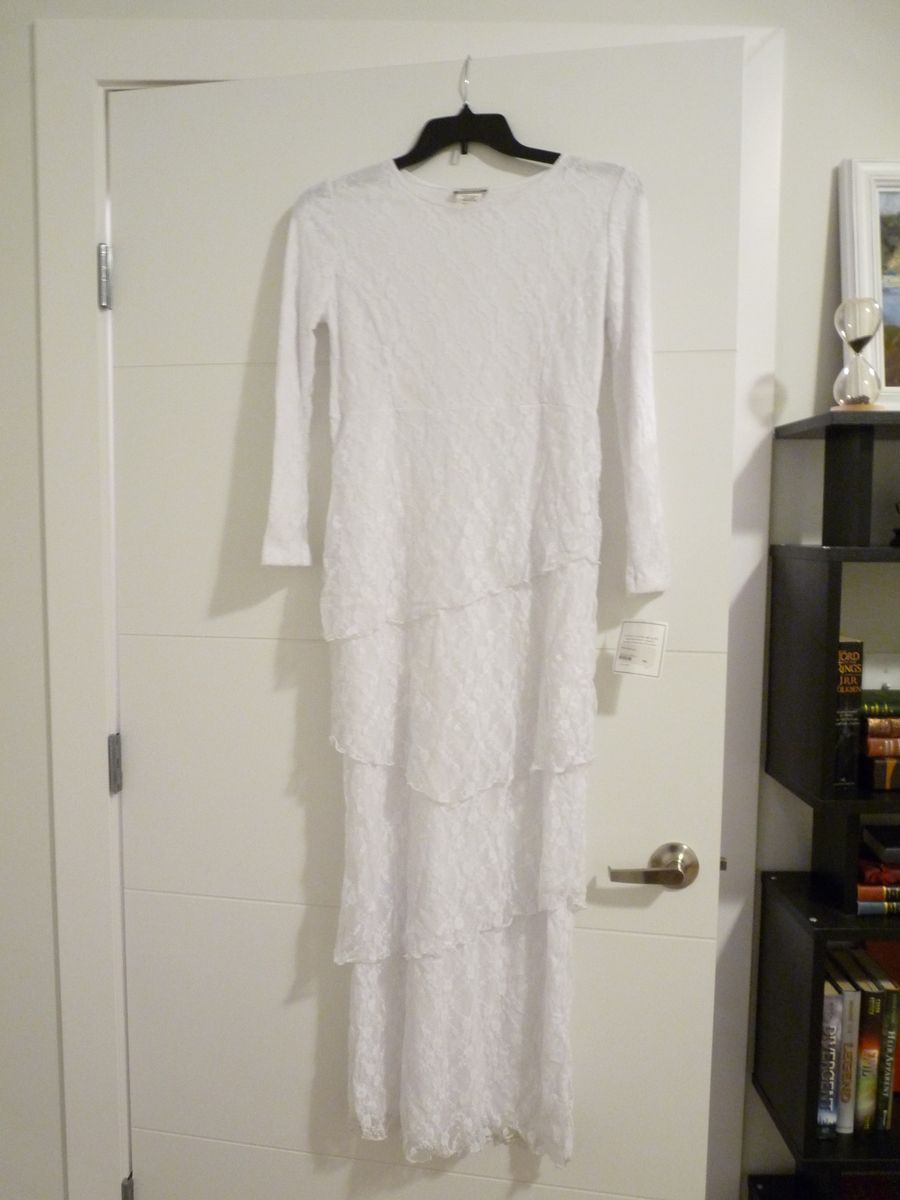 White Ruffle Dress Size Small