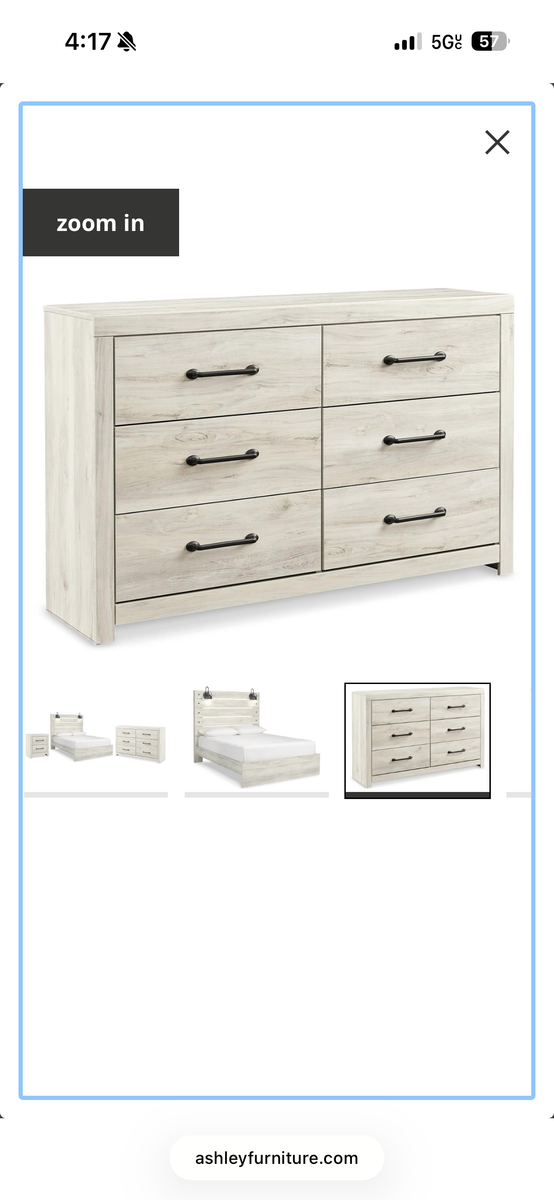 Queen bed and dresser