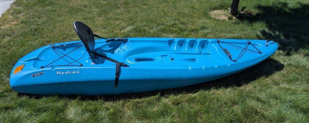 Lifetime Hydros Blue Kayak with Seat and Bungee Cord Storage