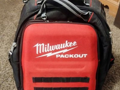 Milwaukee PACKOUT Tool Backpack Red Black Used