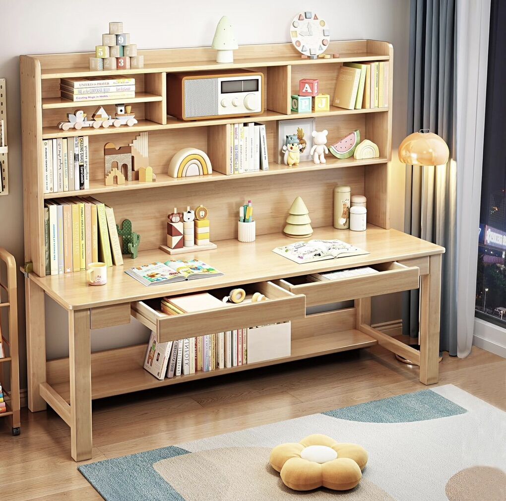 Kids Desk Kids Table With Hutch For Children Wood