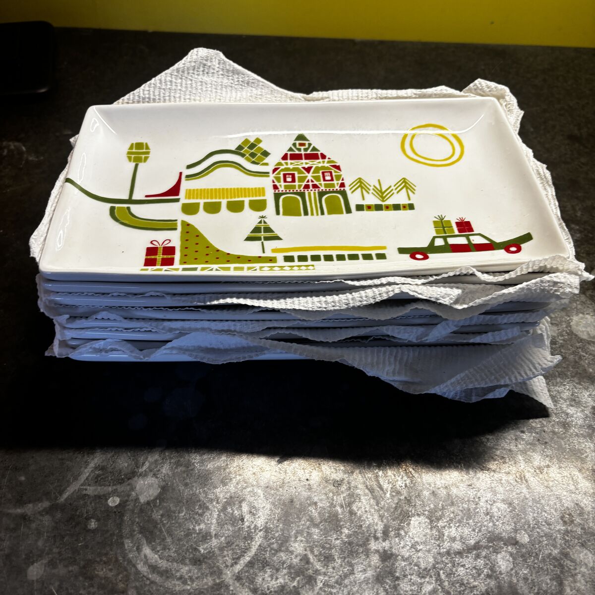 8 Christmas appetizer plates. Crate and Barrel