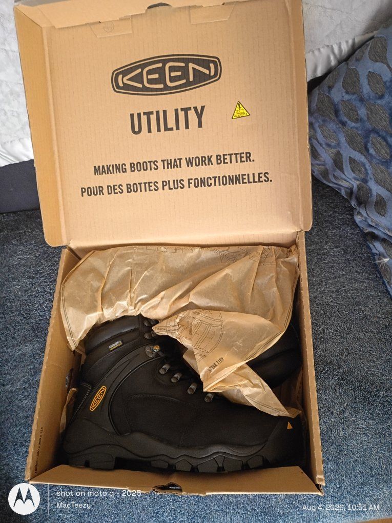 KEEN Utility Men's Louisville 6" Waterproof Work Boots Black Size 10 D