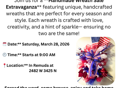 Handmade Wreath Extravaganza Event Saturday March 28, 2026