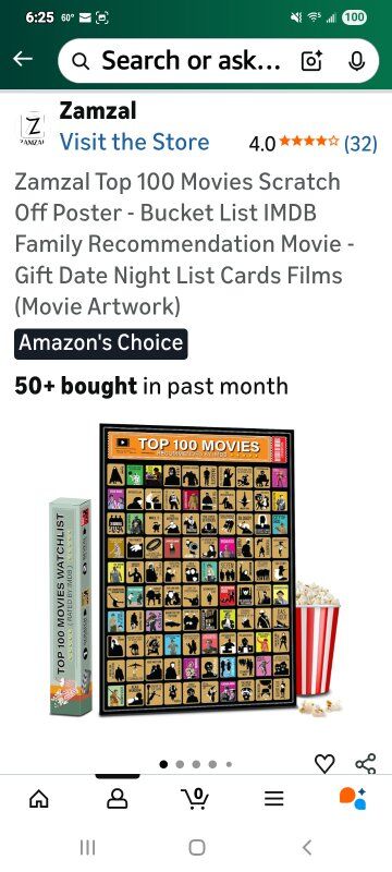 New in Box! Movie Scratch Off Poster