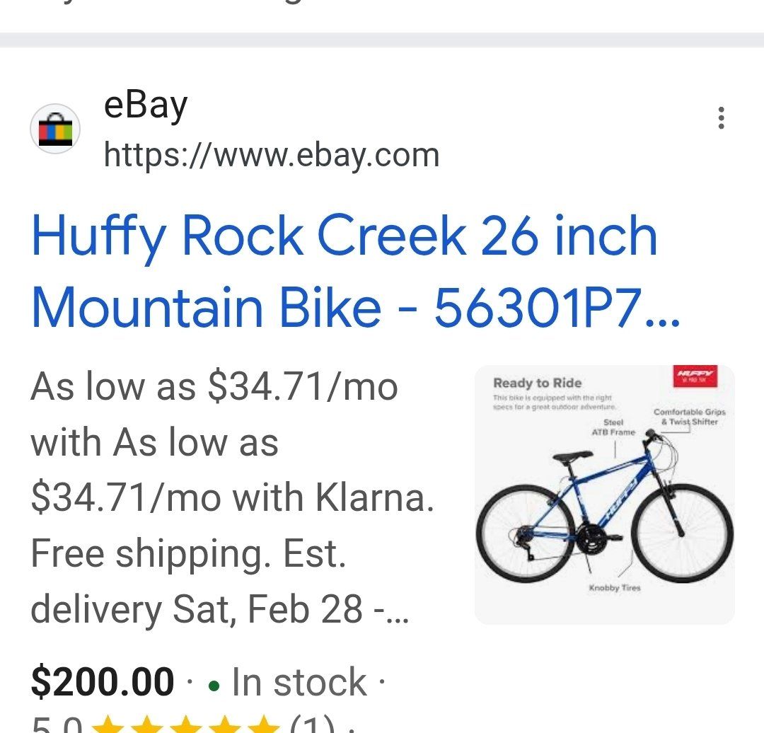 Huffy 26" men's rock creek model 56301 Mountain Bi