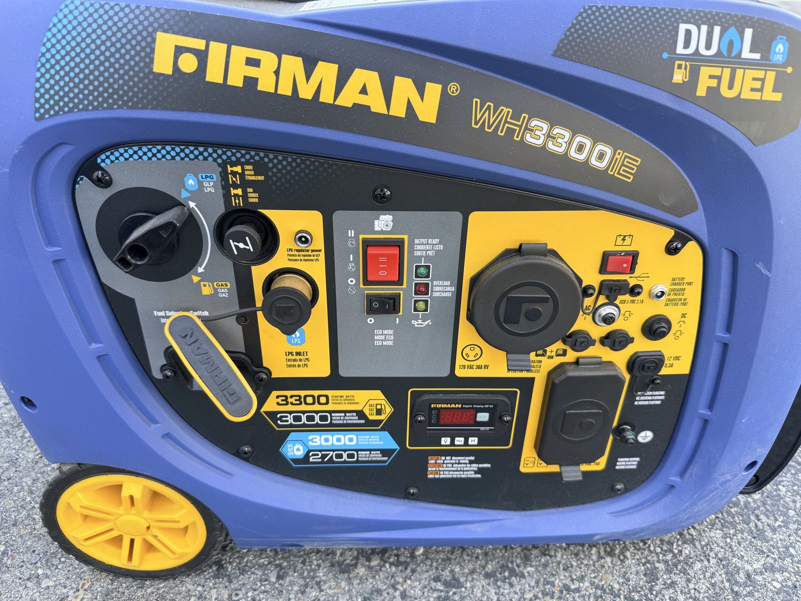 Firman WH3300IE Dual Fuel Inverter Portable Gererator