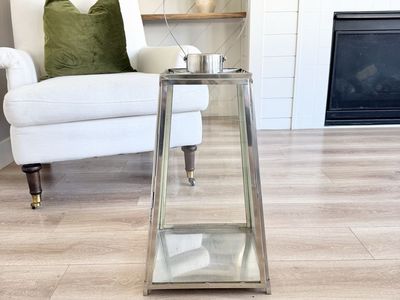 Large | Modern | Contemporary | Minimalist | Style | Glass | Metal | Lantern | Indoor | Outdoor | Home Decor | Front Porch