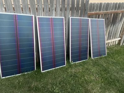 Brand new lot of 4 unistar 100 watt solar panels