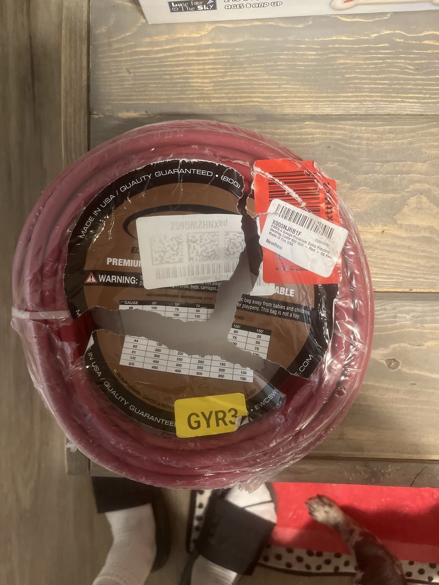 EWCS 4 Gauge Premium Extra Flexible Welding Cable Red 50 Feet