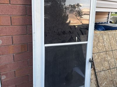 White Aluminum Screen door