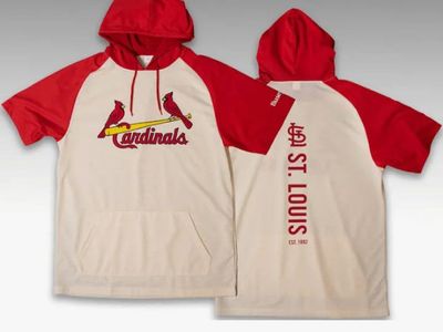 St. Louis Cardinals MLB Short Sleeve Hoodie XL - White/Red, EST. 1882