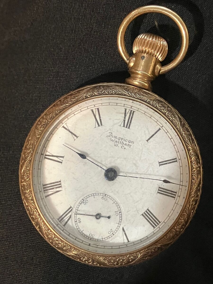 American Waltham Watch Co Pocket Watch Vintage gold plated 1891 needs spring