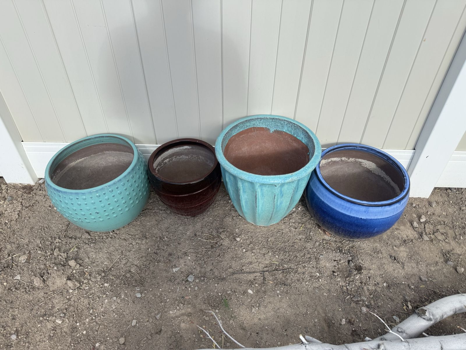Assorted flower pots