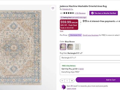 Area rug - machine washable