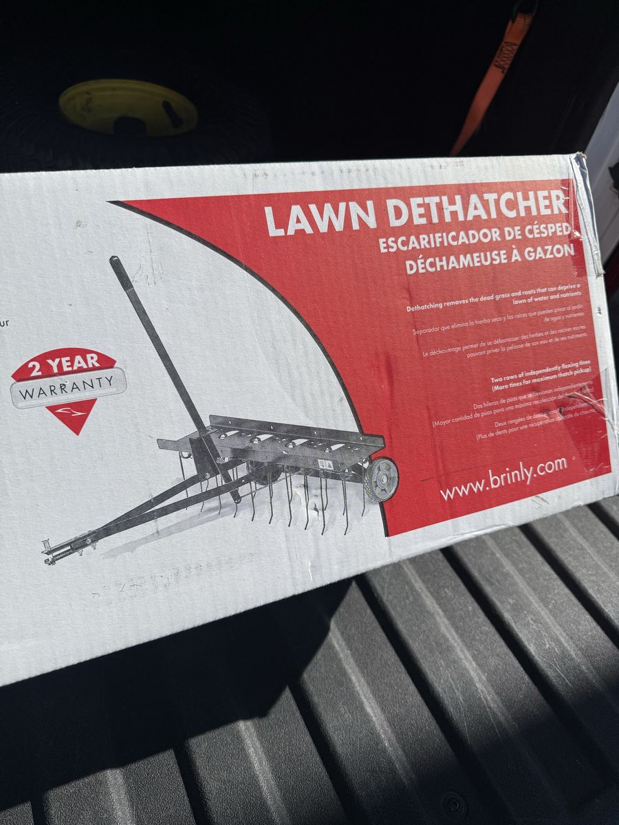 Brinly pull behind Lawn Dethatcher