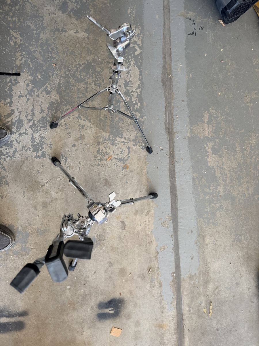 Snare drum stand, cymbal stand. FREE!