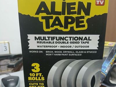 Alien Tape As Seen On TV, 3 Rolls x 10ft Reusable Double-Sided Multifunctional Tape, Waterproof-Section A