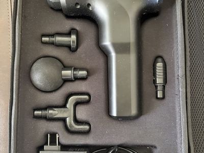 Massage Gun with 5 Attachments + Carrying Case & Charger