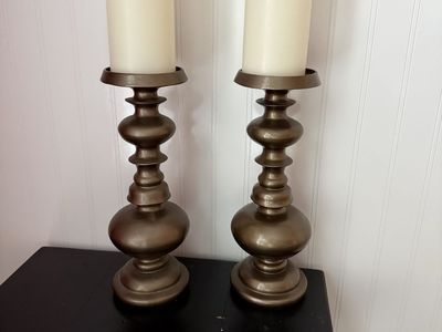Tall set of candle holders 12” tall candles not in