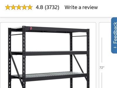whalen Rack Industrial Shelving Unit 77"W x 24"D x 72"H - Heavy Duty Garage/Storage Rack