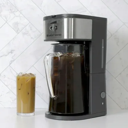 West Bend Ice Tea Maker with Infusion Tube, Black