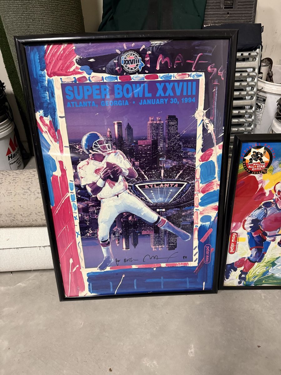 Set Of 3 Framed And Signed Peter Max Posters