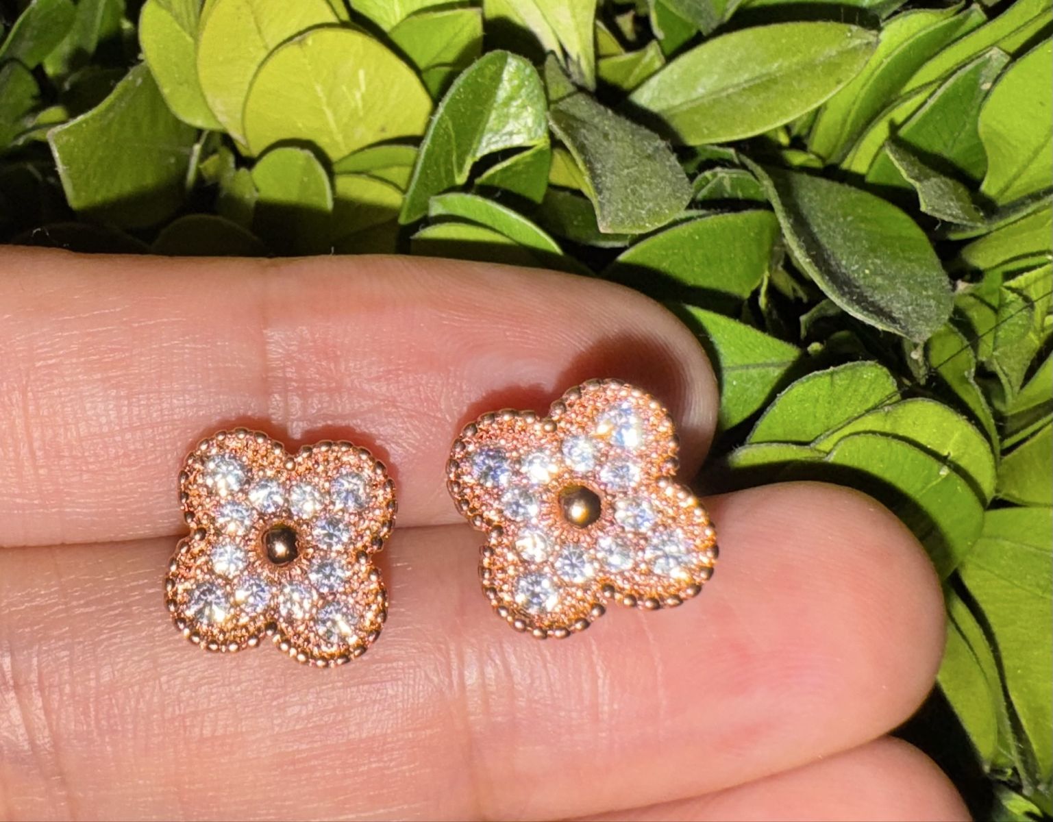 Sweet Alhambra Van Cleef&Arpels Style 18k Gold 925 Silver Vermeil Earrings