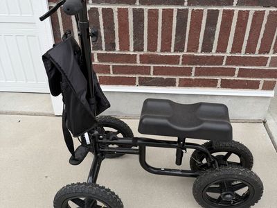 Vive Mobility All-Terrain Steerable Knee Walker Scooter with Basket