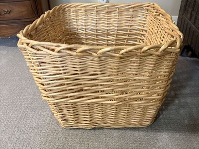 Wicker storage basket-great for blankets