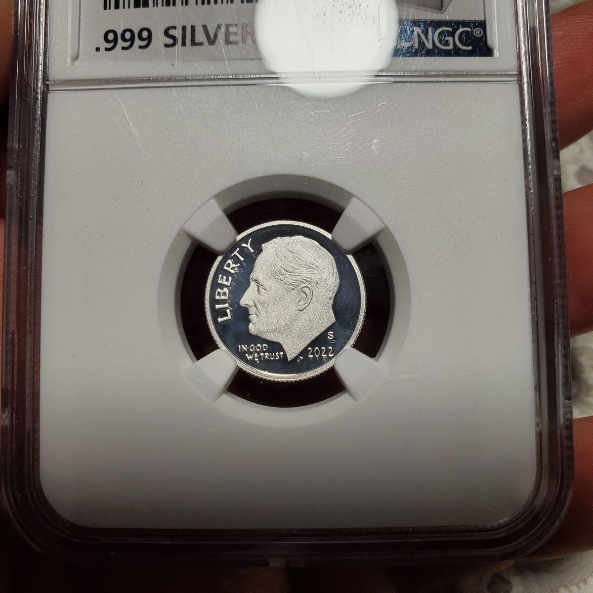 .999 silver pf 70 dime