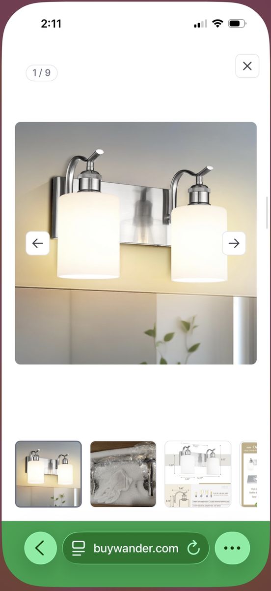 Jazava 2 Light 14” Bathroom Vanity Light. BRAND NEW!!