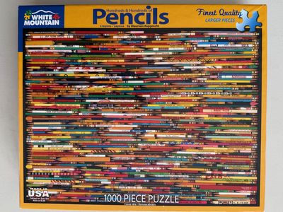 999 Piece Jigsaw Puzzle, HUNDREDS OF PENCILS, by White Mountain