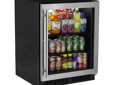 Marvel Beverage Center Refrigerator with Glass Door - Compact & Stylish