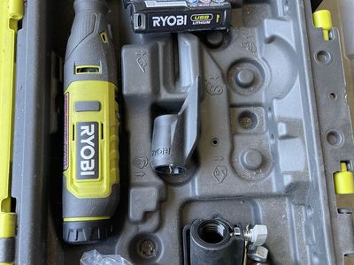 RYOBI FCR0600 Cordless Rotary Tool Kit with 3 Batteries & Accessories, USB Lithium $30