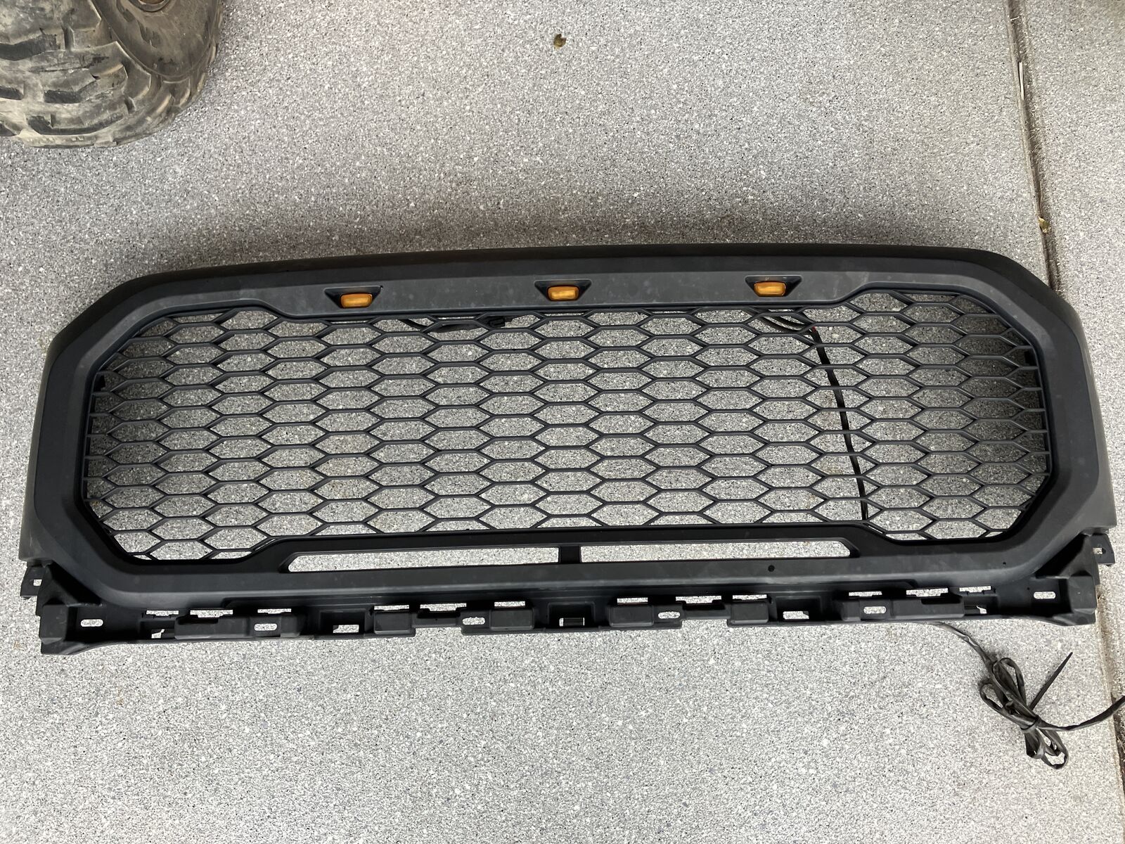 Truck grille with LED lights