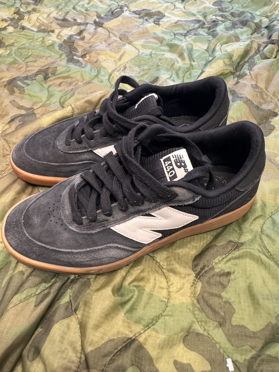 New Balance 440 Black Suede Sneakers - Men's 9.5