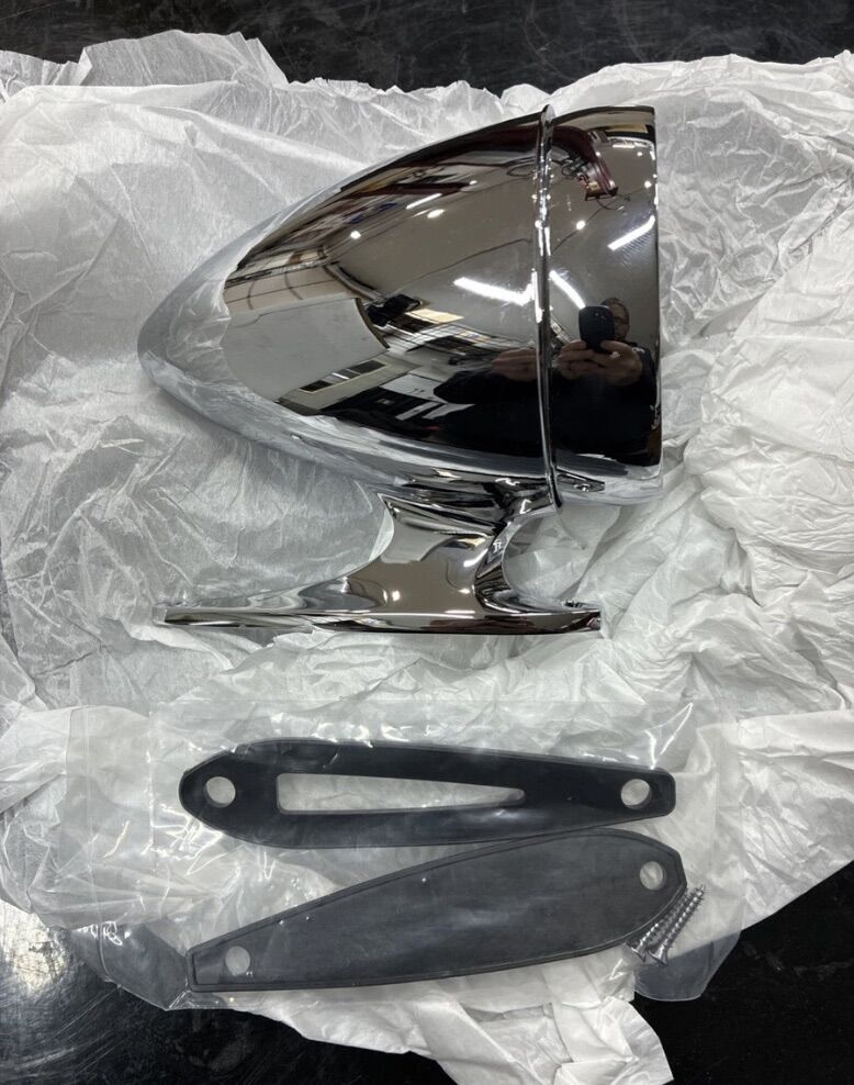 Classic Car Bullet Mirror Drivers Side Long Base