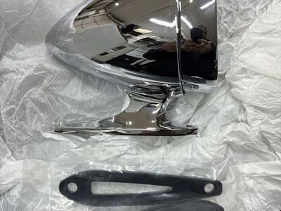 Classic Car Bullet Mirror Drivers Side Long Base