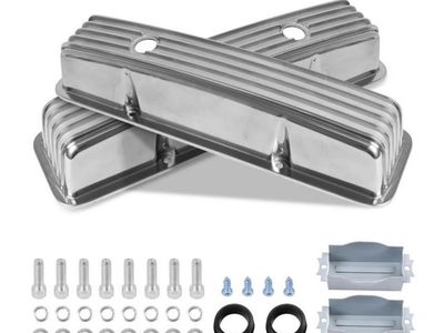 Small Block Chevy Aluminum Tall Valve Covers Brand New in Original Packaging