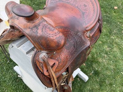 2 vintage horse saddles