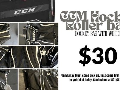 CCM Hockey Roller Bag - Black Hockey Bag with Wheels