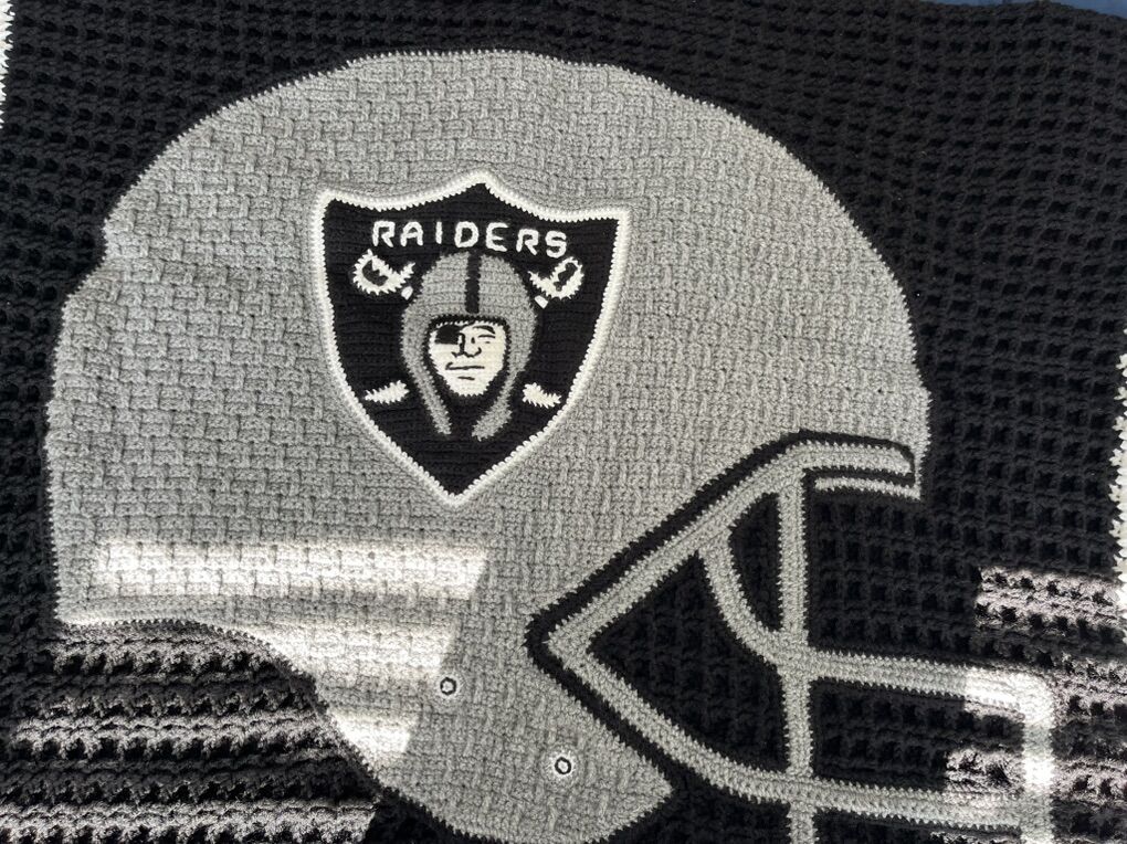 Raiders Handmade Crocheted Blanket