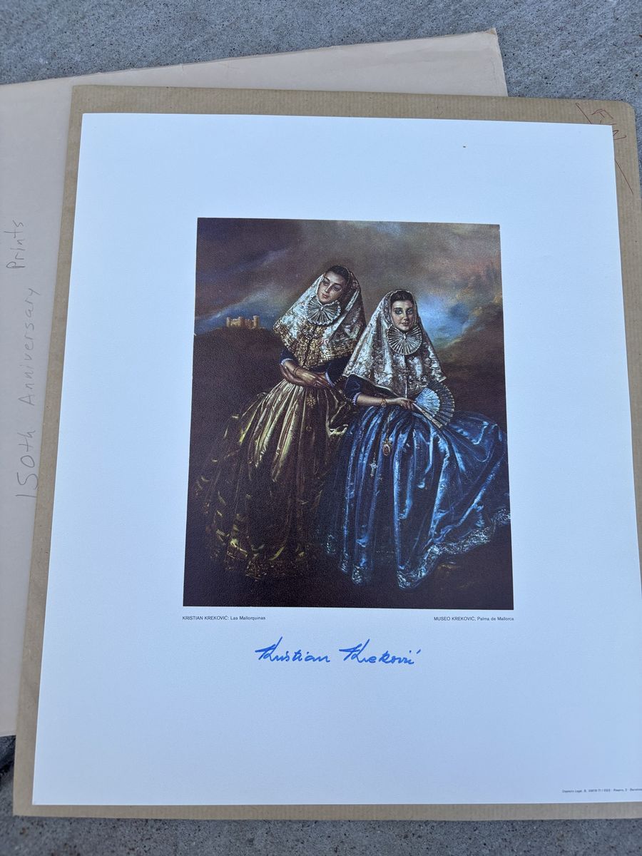 Kristian Kreković Las Mallorquinas Print Signed Museo Kreković Palma de Mallorca