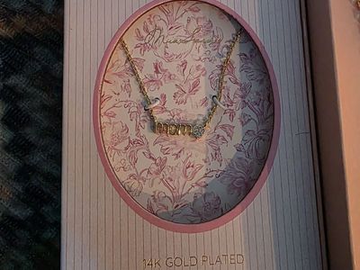 Mia Sarabella My Secret Garden 14K Gold Plated Mom Necklace New