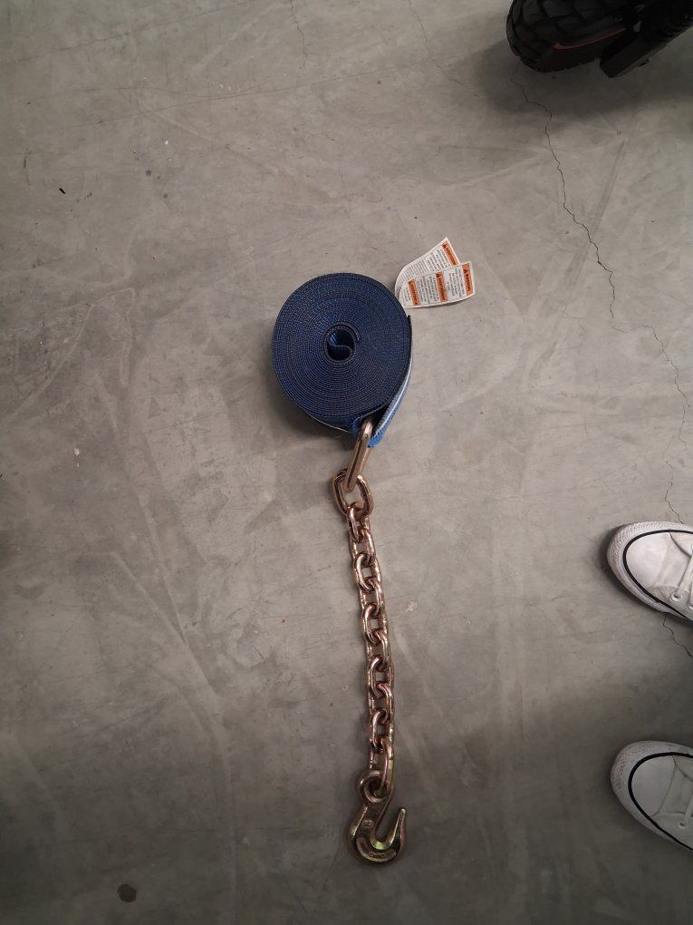 Kinedyne Winch Strap with Chain - 5400 LBS Working Load Limit, Blue